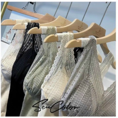 [Cao Cấp] Áo Bra Ren phối gân dáng dài, Áo 2 Dây Ren Có Mút Ngực Sexy