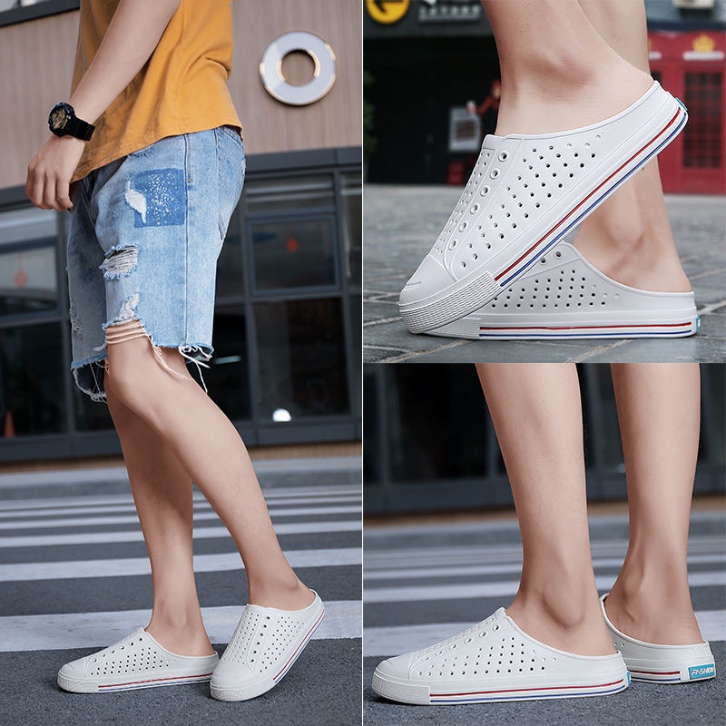 Xăng đan Đế Bằng Chống Trượt Họa Tiết Graffiti Thời Trang Mùa Hè Dành Cho Nam