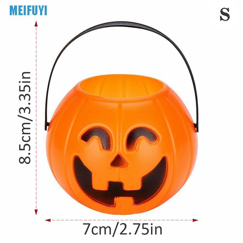 [Meifuyi] Xô Đựng Kẹo Hình Bí Ngô Cho Tiệc Halloween