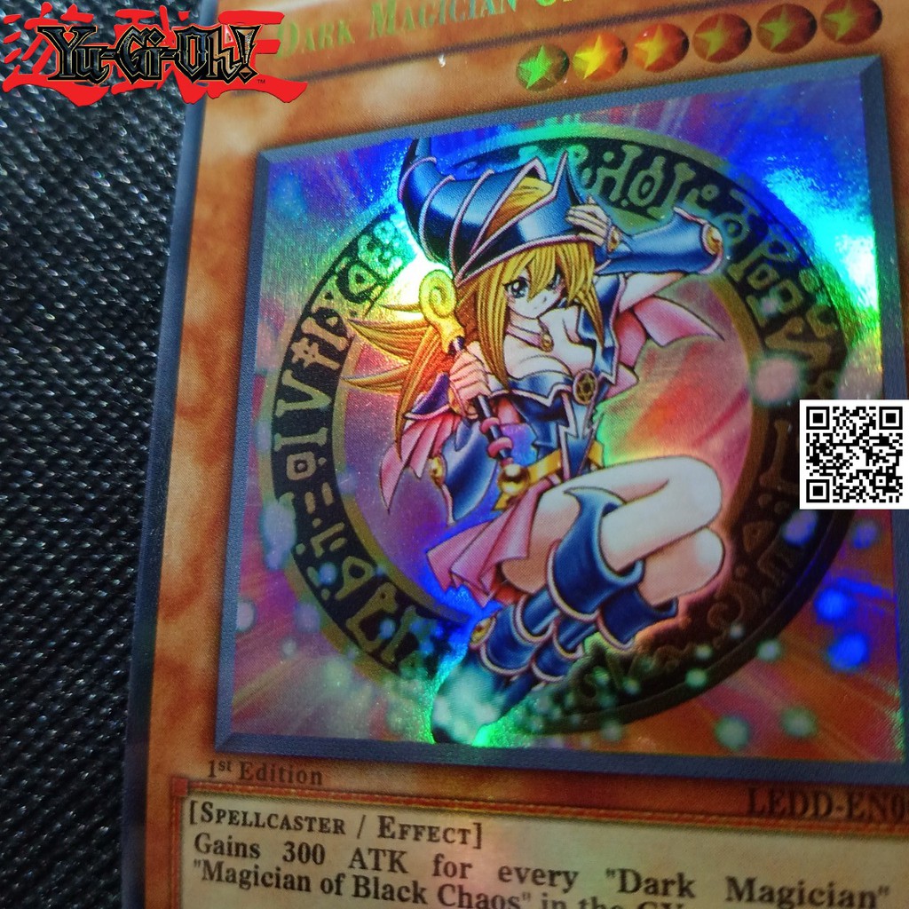 Bài Yugioh Dark Magician Girl nữ phù thuỷ áo đen card và tem bạc phản quang TẶNG Sleeves bọc bài 1458 D2 28