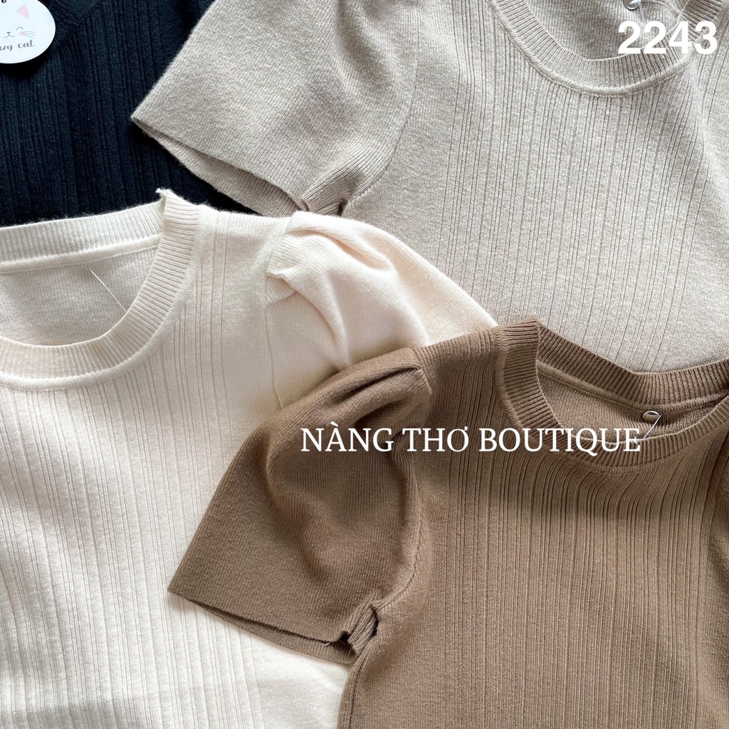 Áo len tay phồng Ulzzang (ảnh thật do shop tự chụp) 2243