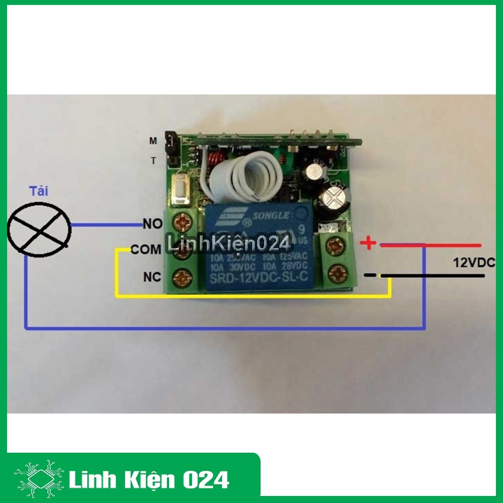 BỘ HỌC LỆNH 1 KÊNH 12V RF315MHZ + TAY PHÁT