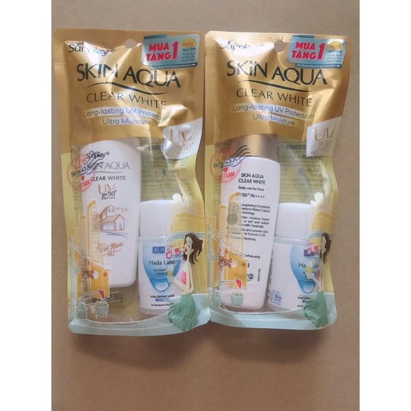 Kem chống nắng Sunplay Skin Aqua Acnes Clear Milk SPF50 PA+++,nắp xanh 20ml