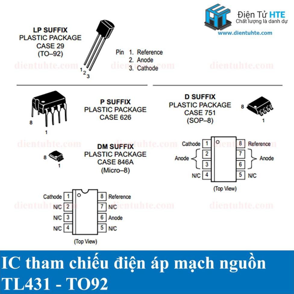 COMBO 20 IC tham chiếu điện áp TL431 TL431A DIP-SMD