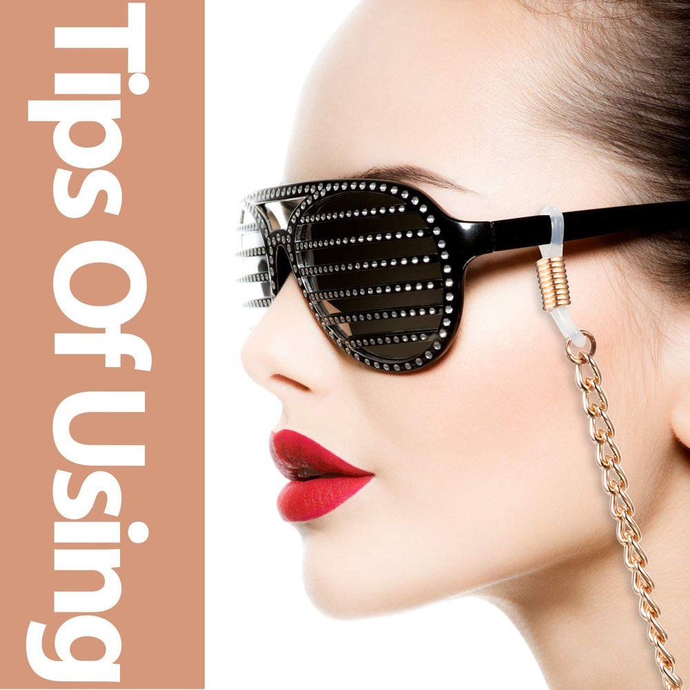 Set 1 50 Dây Đeo Mắt Kính Màu Đen Chống Trượt Có Thể Điều Chỉnh