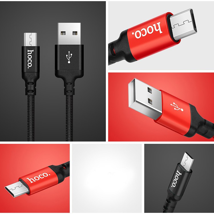 [FREESHIP 99K]_Cáp sạc Micro Usb Hoco X14 ✓ Dài 2m ✓ Cáp Android