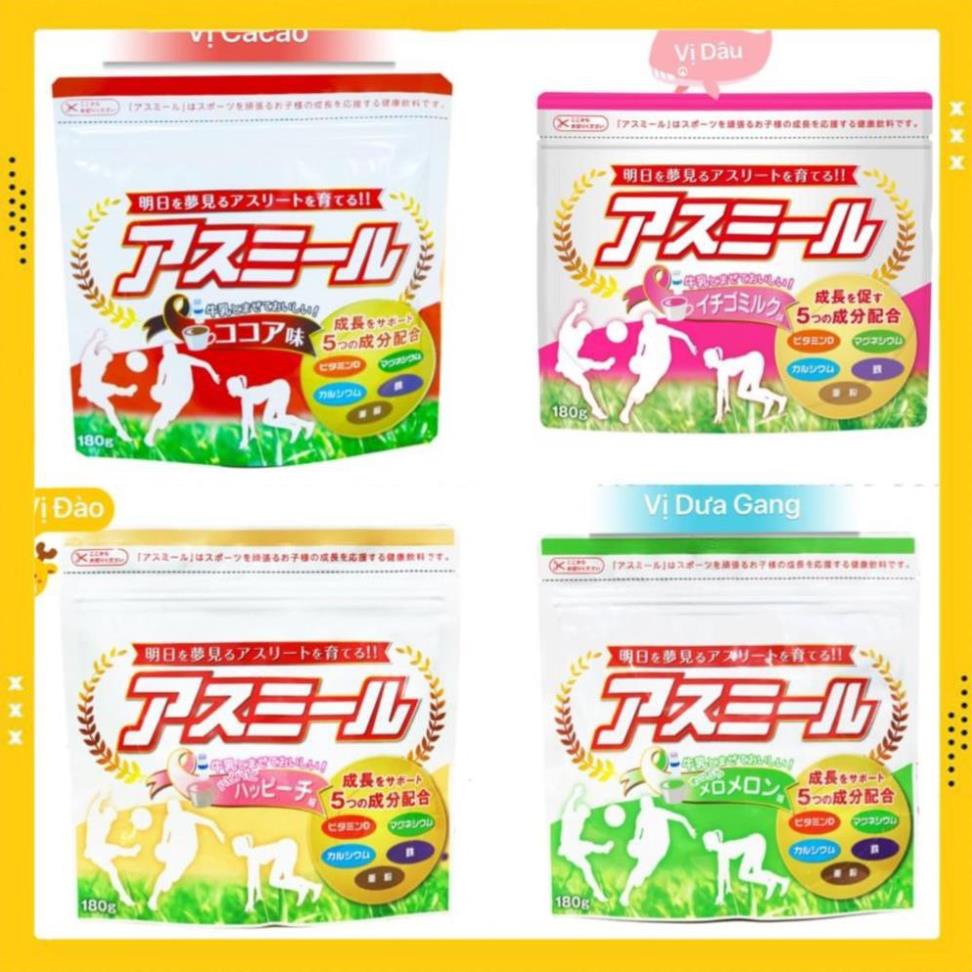 Sữa tăng trưởng chiều cao, bổ sung canxi Asumiru túi 180 gam Nhật Bản