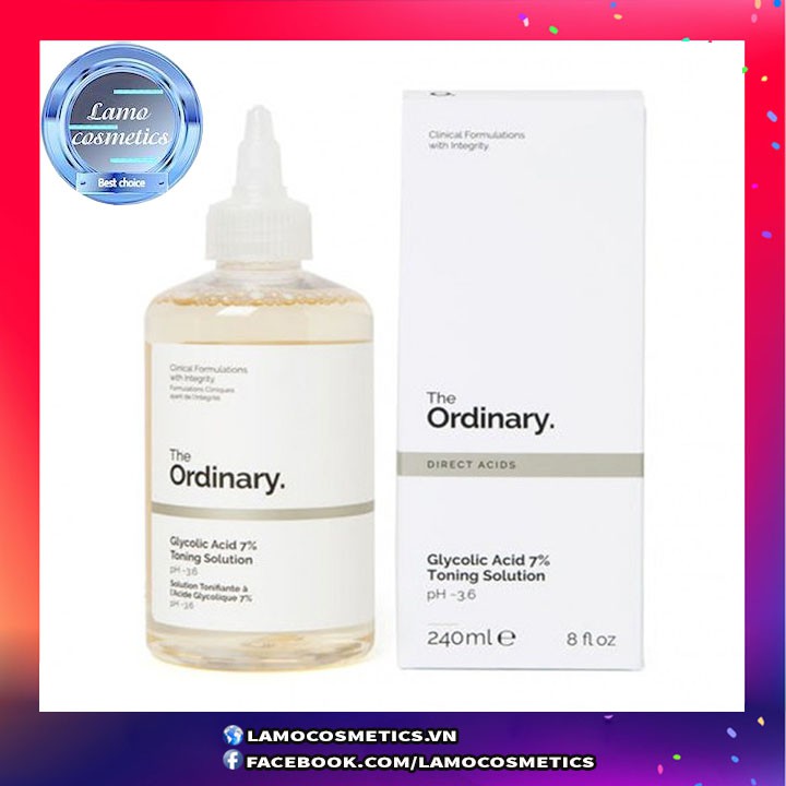 The Ordinary Glycolic Acid 7% Toner tẩy da chết 240ml