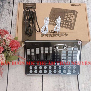Thiết bị thu âm livestream hát karaoke online sound card H9 ( K9 ) có bluetooth để lấy nhạc