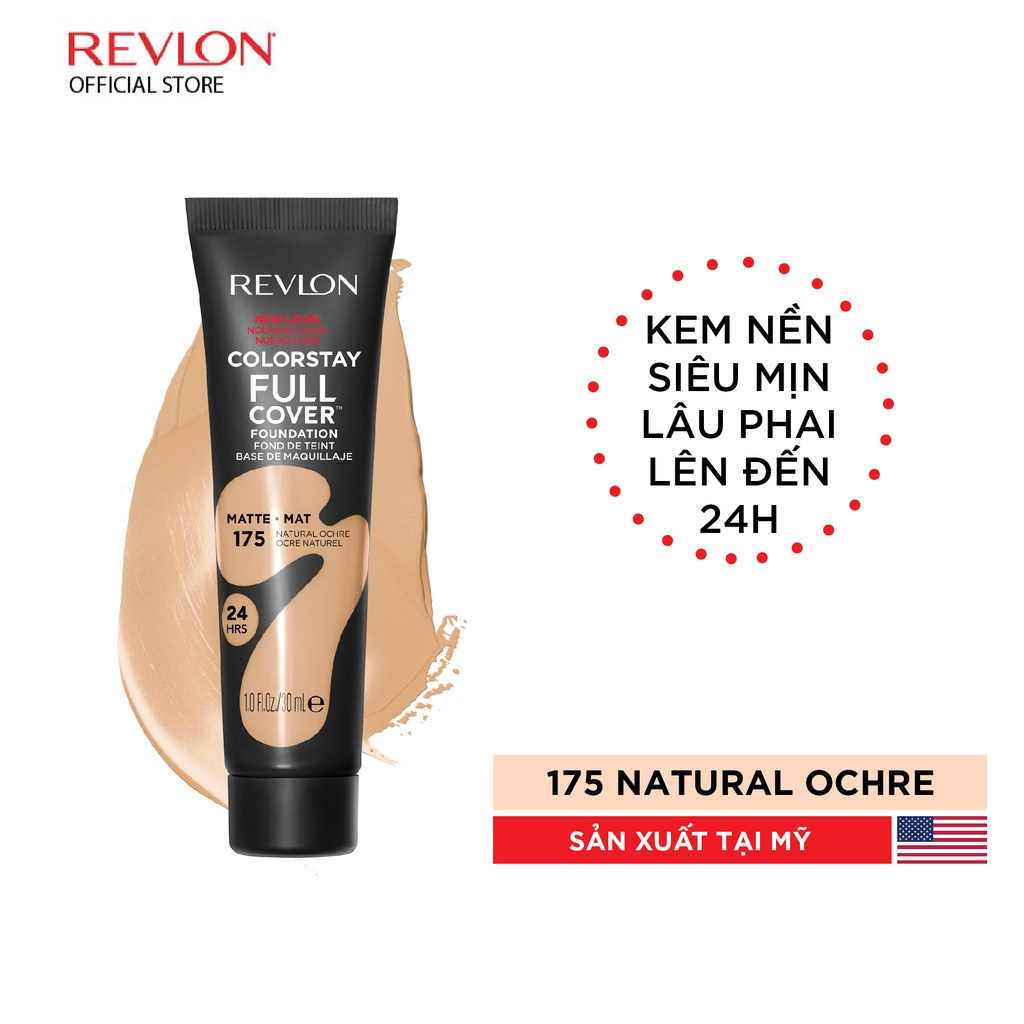 [Combo] Kem Nền Che Phủ Toàn Diện Lâu Phai Revlon Full Cover Foundationl và Xịt khoáng dưỡng da bắt sáng Rose Glow Mist