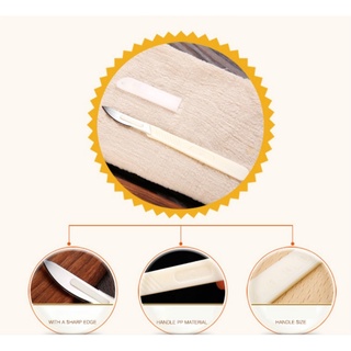 Dao rạch bánh mì cán trắng 15cm