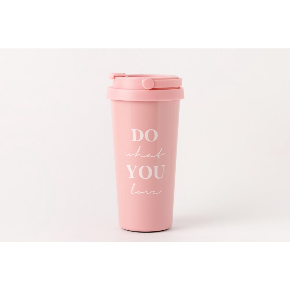 Bình Đựng Nước Tumbler ARTBOX Hàn Quốc Có Tay Cầm Màu Hồng Chất Liệu Thép Không Gỉ