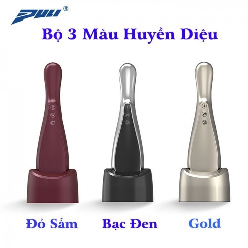 Máy massage cầm tay pin sạc 4 đầu PULI PL-622 - Có đầu nóng 60 độ