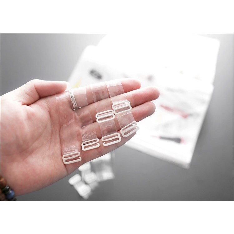 Dây áo trong suốt sợi dẹt Hàn quốc [1 đôi]