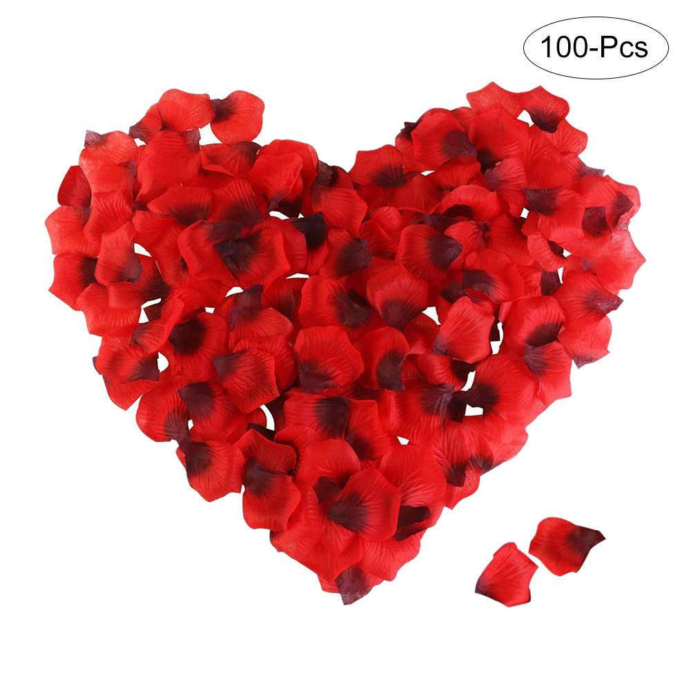 Bộ 100 Cánh Hoa Hồng Nhân Tạo Dùng Trang Trí Tiệc