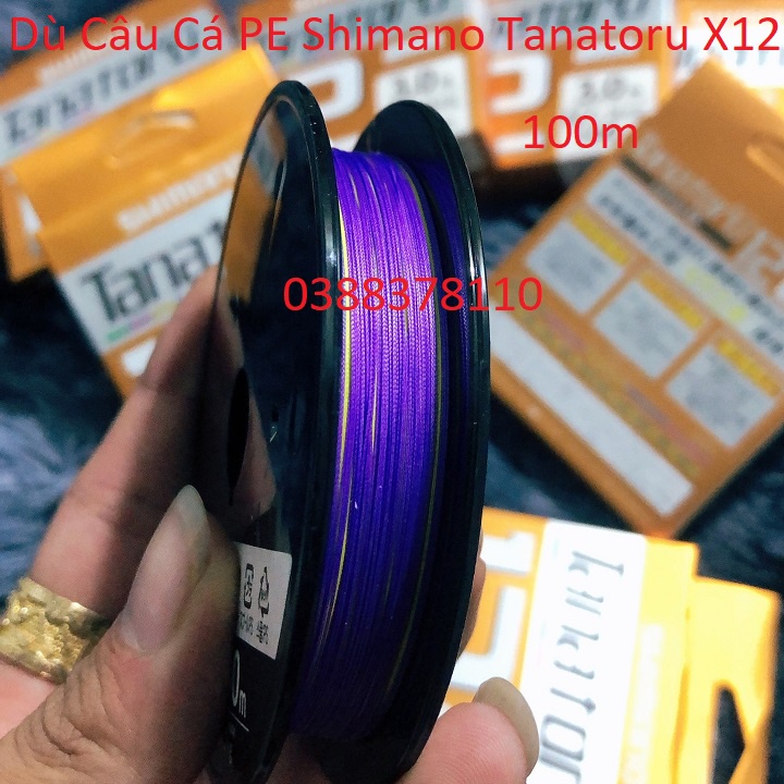 Dây Dù Câu Cá PE Shimano Tanatoru X12 100m