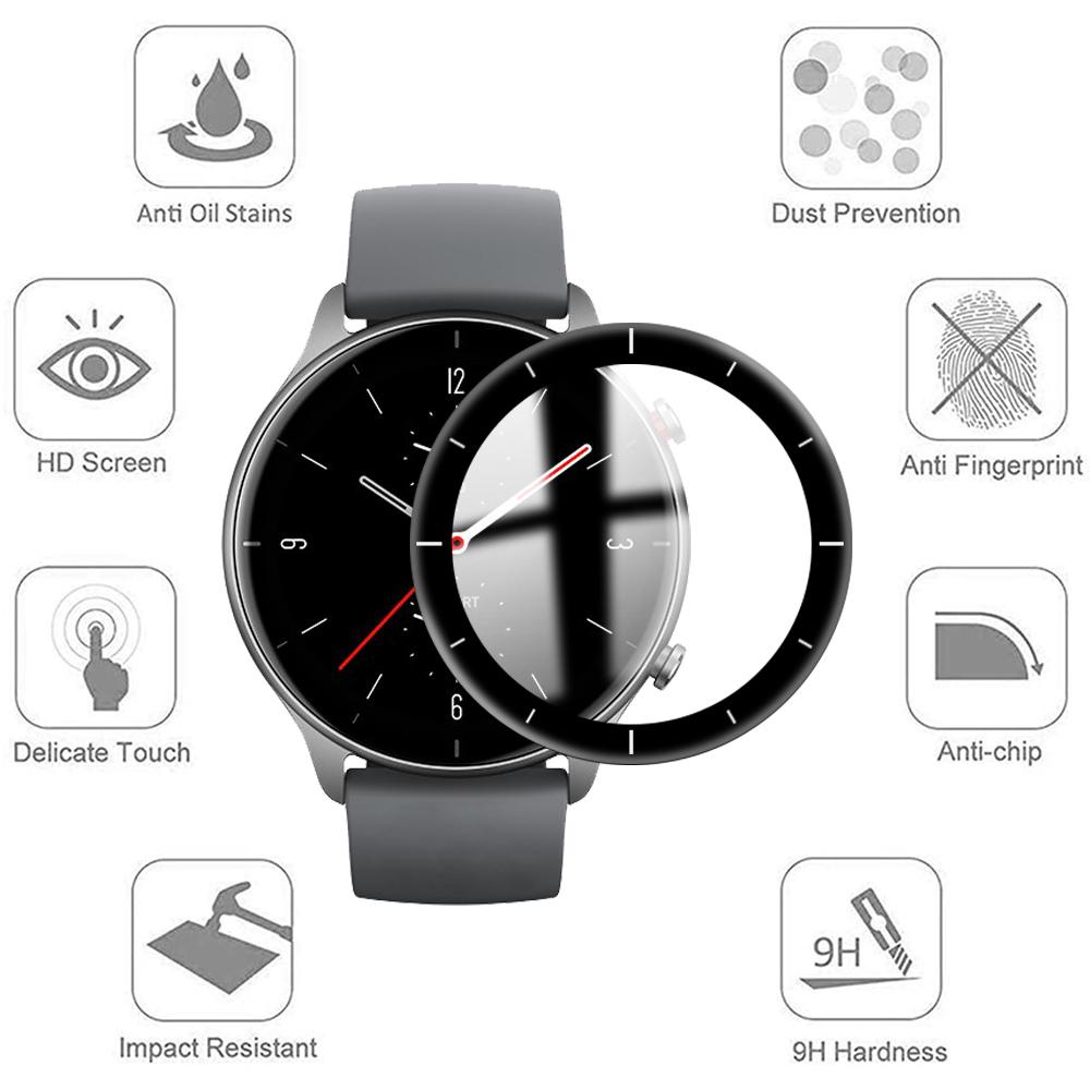 Miếng Dán 3D Trong Suốt Bảo Vệ Màn Hình Đồng Hồ Thông Minh Huami Amazfit GTR 2e