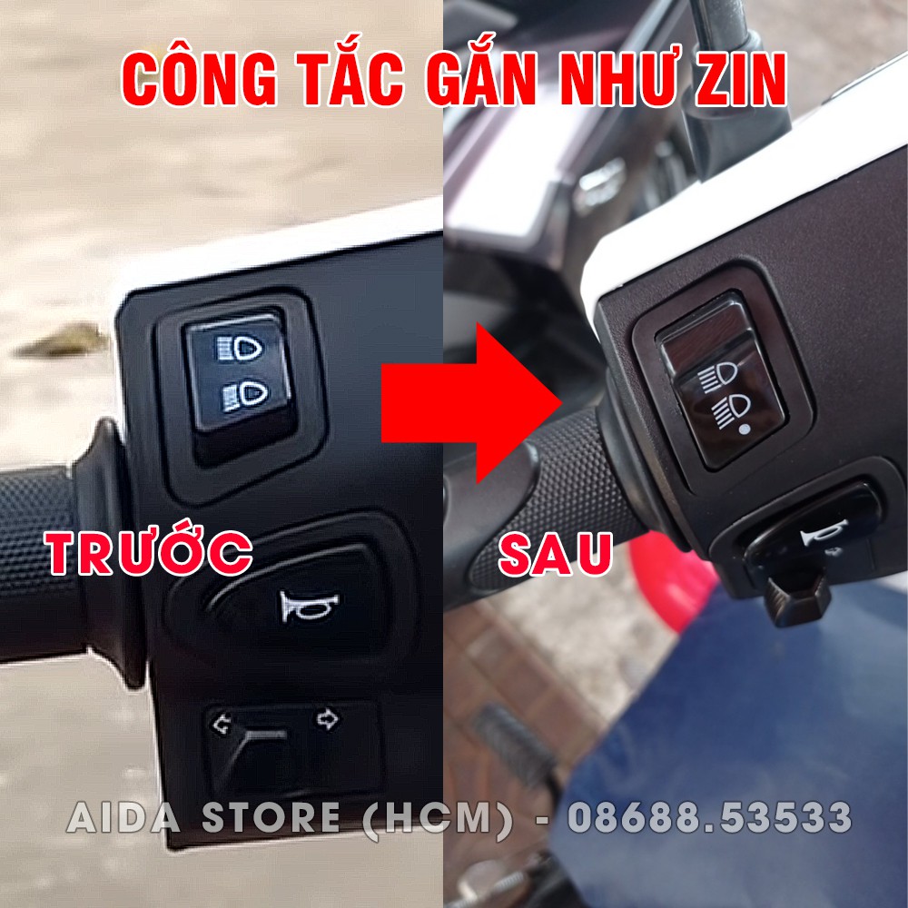 [Hàng loại 1] Công tắc bật tắt đèn pha cho xe Honda đời mới dùng bóng Halogen