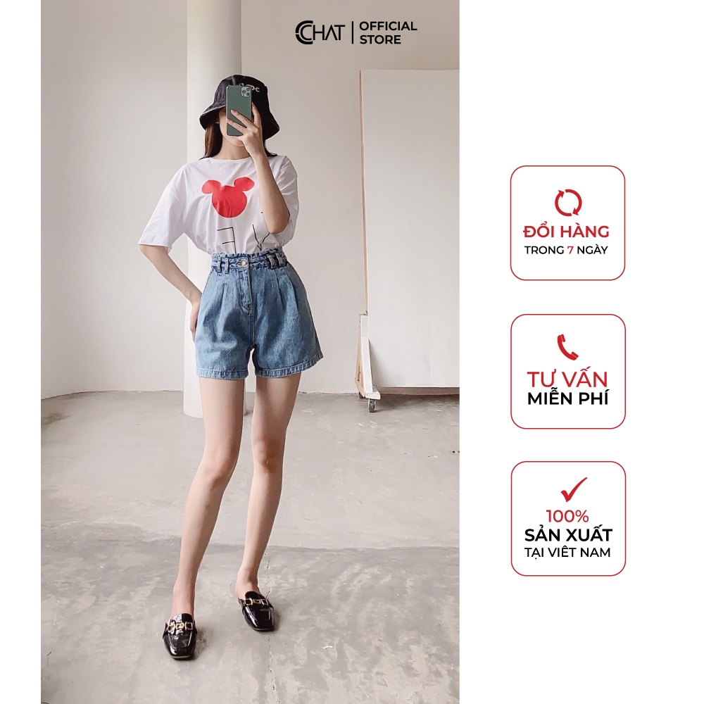 Quần short jean 2 ly trước CCHAT