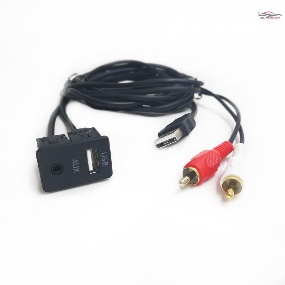 Dây Cáp Âm Thanh Aux Usb 2rca 100cm Thay Thế Cho Benz Mercedes Bmw Audi Skoda