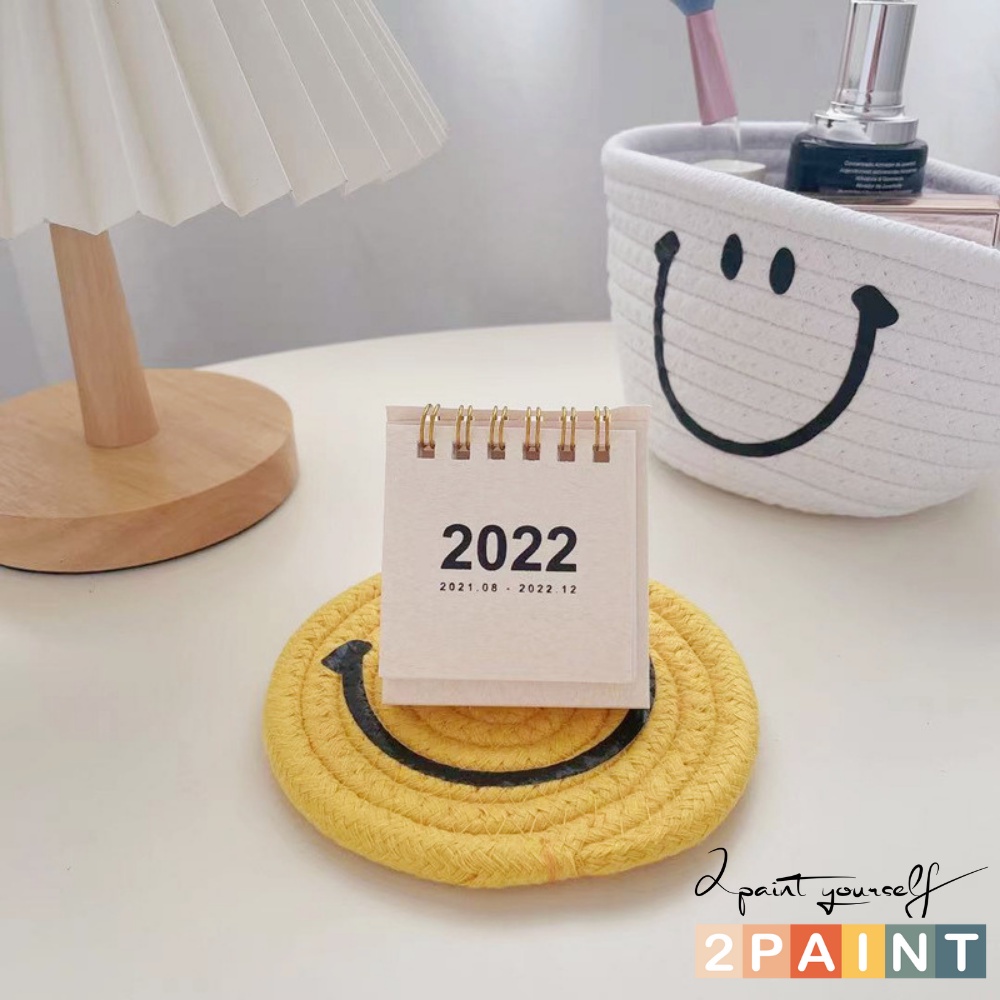 Lịch để bàn mini giấy craft decor, trang trí để bàn, Lịch 2022 đẹp