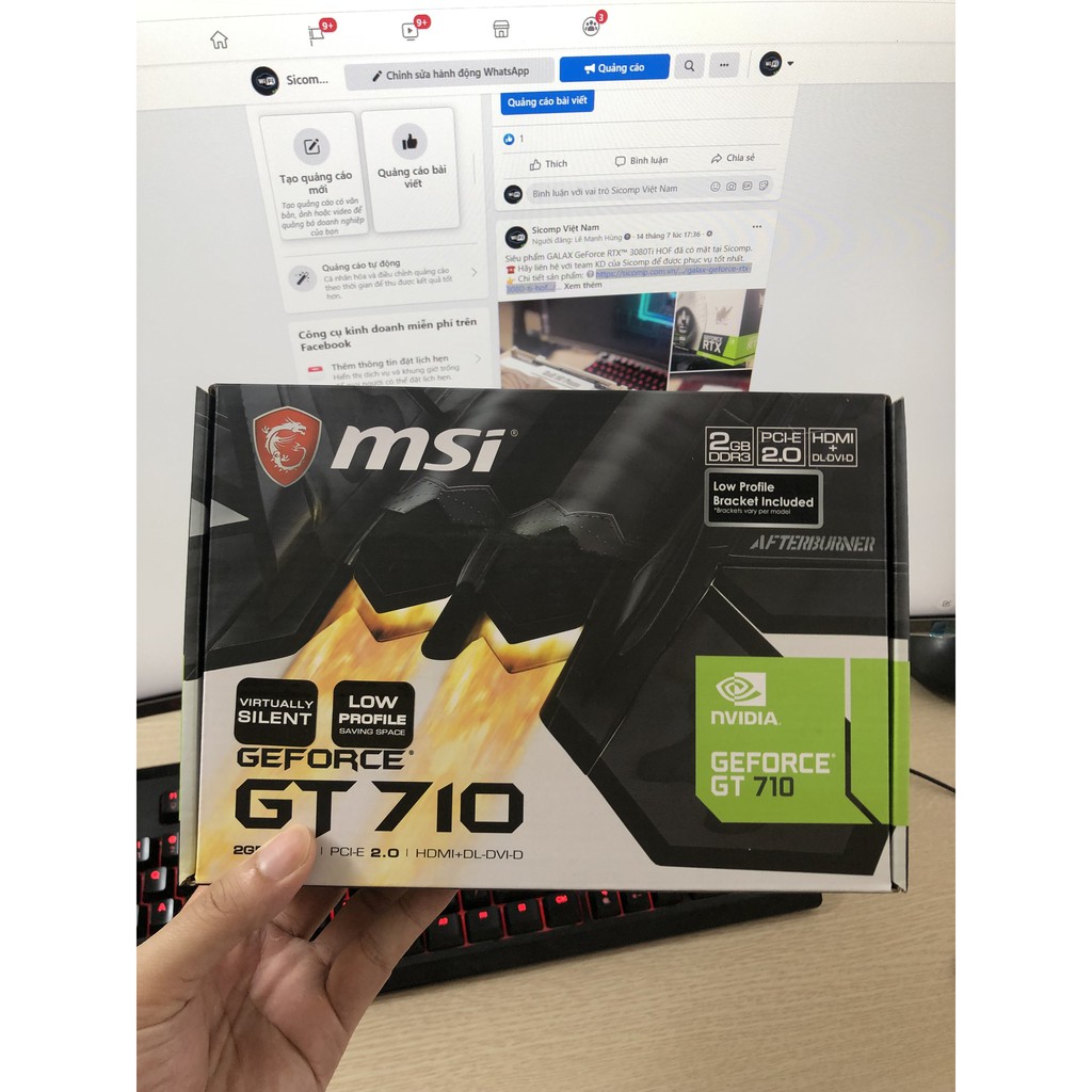 Vga MSI GT 710 2GD3 LP, new, bảo hành chính hãng 36th | BigBuy360 - bigbuy360.vn