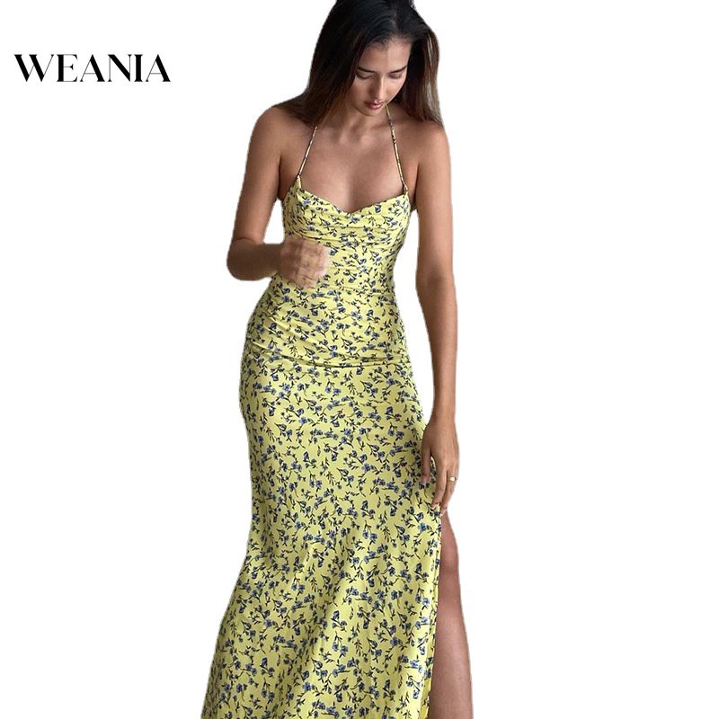 Đầm Hoa Midi Hở Lưng Gợi Cảm