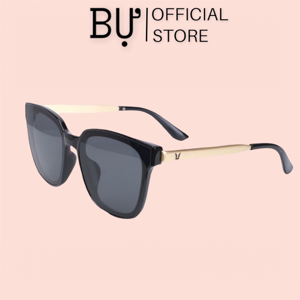 MẮT KÍNH UNISEX NAM NỮ V 6035 THỜI TRANG CHÂN VÀNG SIMPLE MÀU ĐEN NGẦU MS55