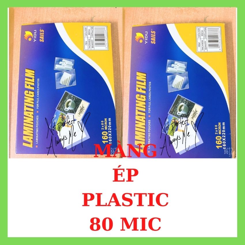 [ Hàng Mới] Ép Plastic A5 Yidu 80 Mic ( Laminating Film)/ Ép Plastic A4 Yidu 80 Mic (Laminating Film), Xấp 100 Cái