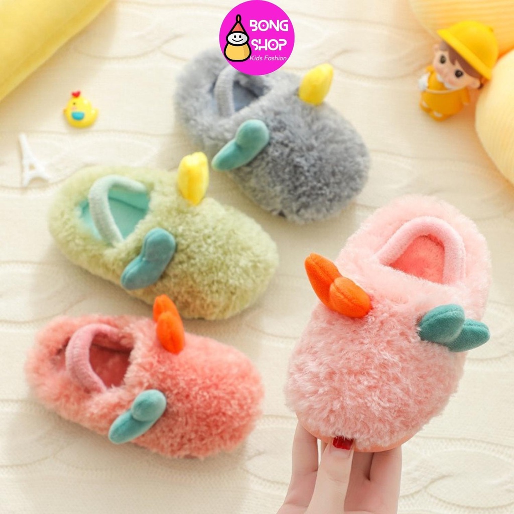Dép bông đi trong nhà chống trượt dễ thương cho bé 1-3 tuổi