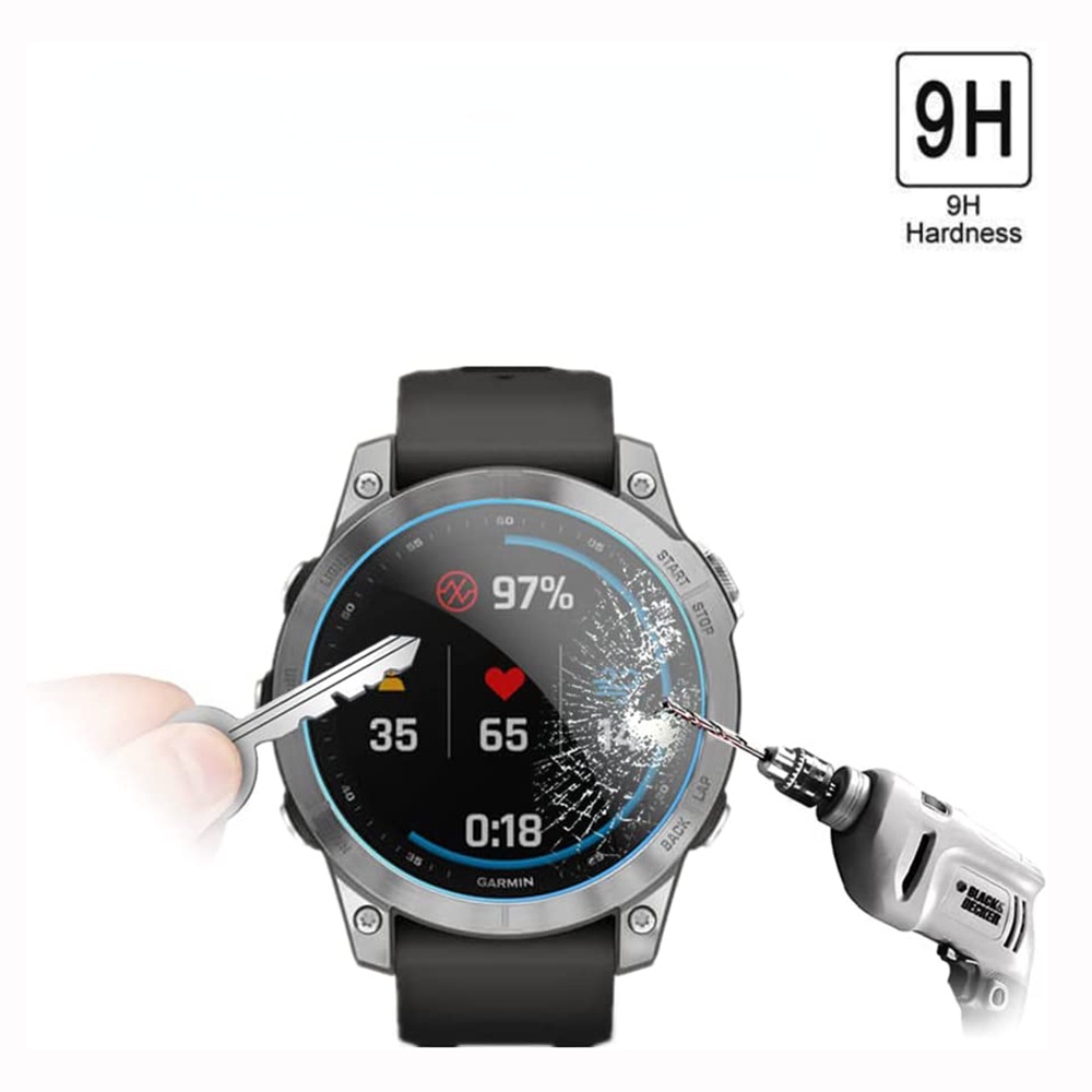 3 Kính Cường Lực 9H Bảo Vệ Màn Hình Chống Trầy Cho Đồng Hồ Thông Minh Garmin Fenix 7 7S 7X