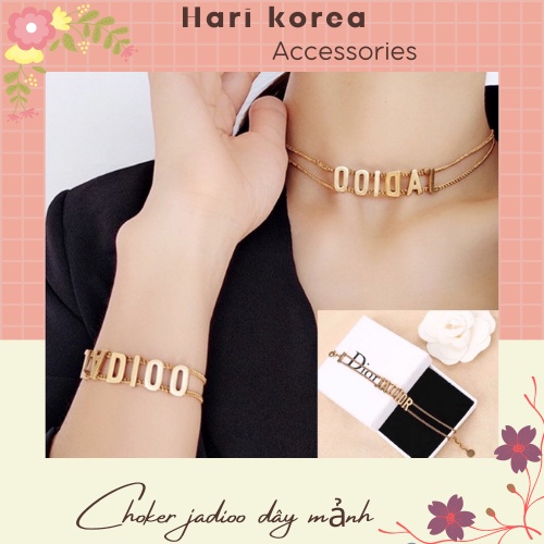 Mẫu Mới Choker , Vòng côt tiểu thư, Hàn quốc Di0r đá dây mảnh sang chảnh - Hari korea accessories
