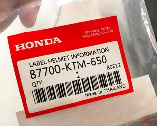 Tem thông số Wave Thái 110 zin chính