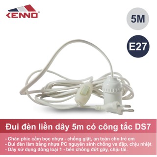Đuôi Đèn Liền Dây Có Công Tắc DS7 Dây 4.5m - KENNO
