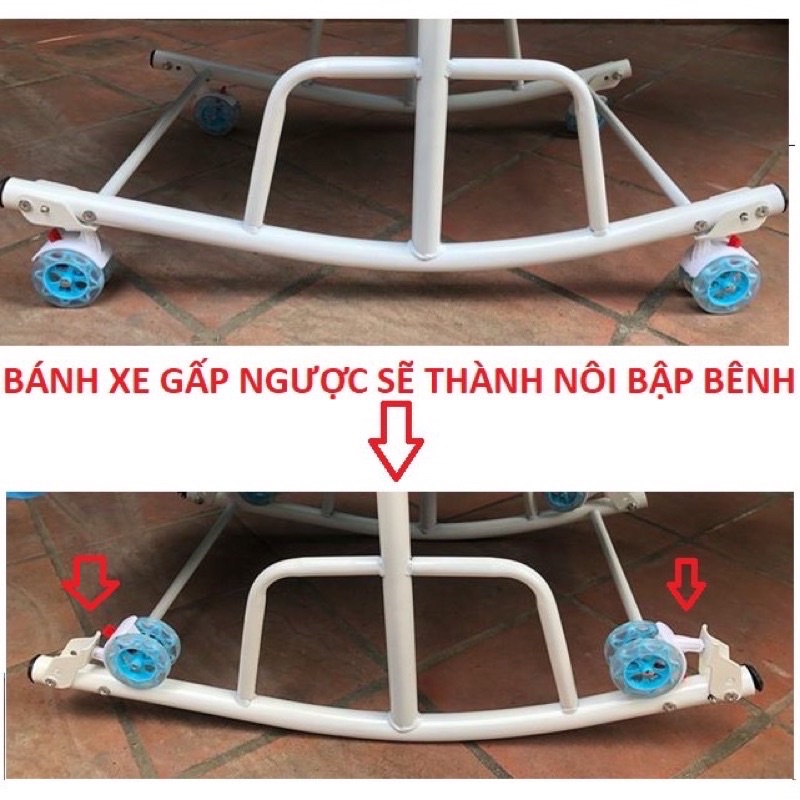 NÔI RUNG BẬP BÊNH ĐA NĂNG CÓ THỂ ĐẨY ĐI CHO BÉ