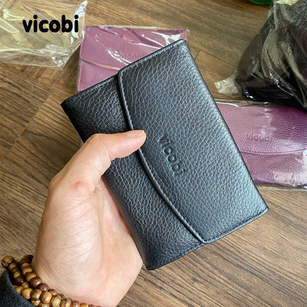 Ví Mini Nữ Da Bò Vicobi M8, Bóp nhỏ cầm tay đựng thẻ Card ATM, CMND, GPLX cà vẹt bằng lái xe cũ mới, Made in VietNam | BigBuy360 - bigbuy360.vn
