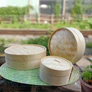 Xửng hấp Tre Lồng Hấp tre 2 tầng (2 xửng 1 nắp)
