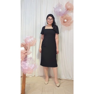 Bigsize công sở - Đầm Midi Đen