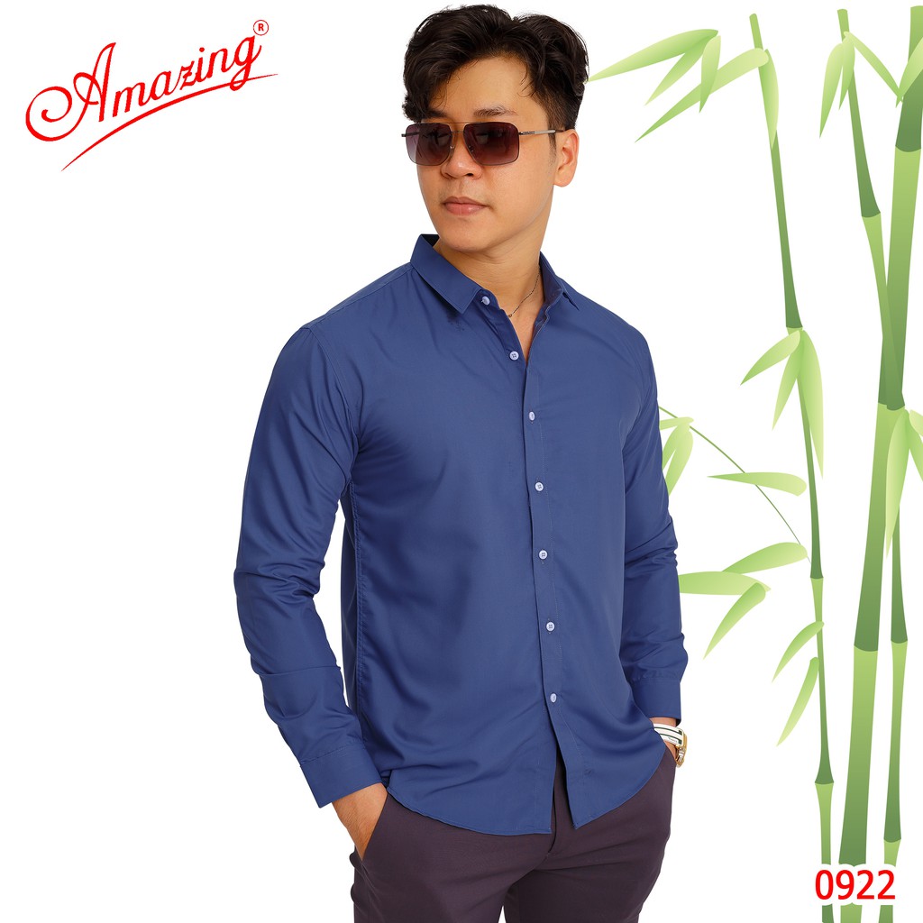 Áo sơ mi nam body Amazing, style Hàn Quốc năng động, dáng áo slim fit ôm vừa, chuẩn form cao cấp, big size tới 95kg