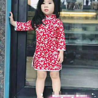 [GIẢM GIÁ] Sườn xám hoa cho bé gái