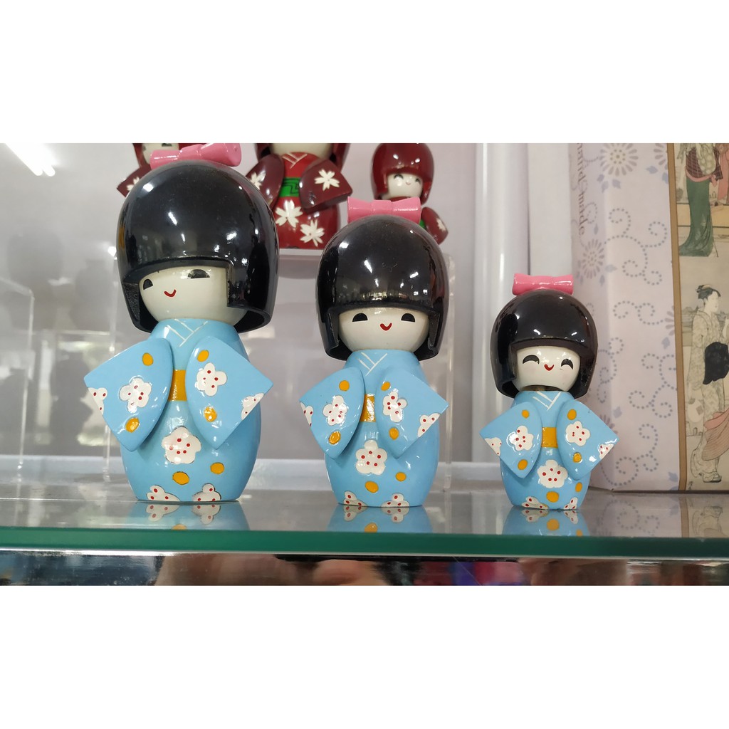 Bộ 3 búp bê gỗ Kokeshi Nhật | BigBuy360 - bigbuy360.vn