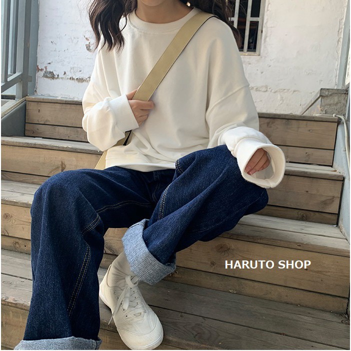 Quần JEAN dài UNISEX nam nữ Quần suông dáng dài | BigBuy360 - bigbuy360.vn