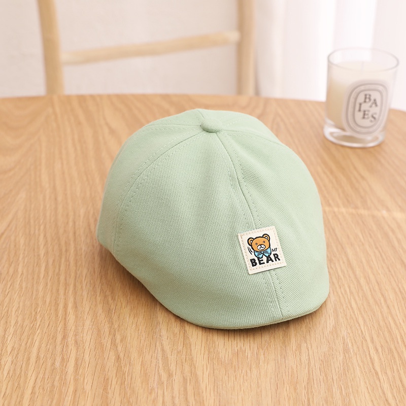 Mũ Beret Hình Gấu Mềm Cho Bé 1-3 Tuổi
