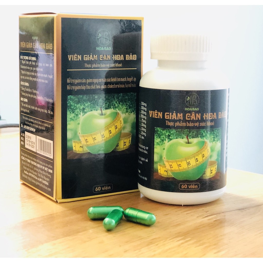 Viên giảm cân Hoa Bảo - Hỗ trợ giảm cân an toàn - Chiết xuất táo xanh - Hạ mỡ máu | BigBuy360 - bigbuy360.vn