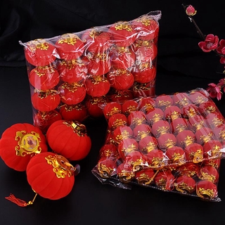 Bộ 30 lồng đèn 3cm màu đỏ phong cách Trung Hoa trang trí tiệc đẹp mắt