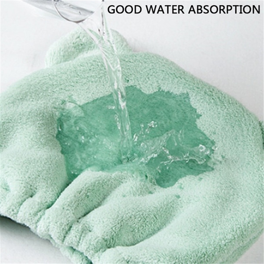 Khăn trùm đầu làm khô tóc nhanh chóng thiết kế dễ thương