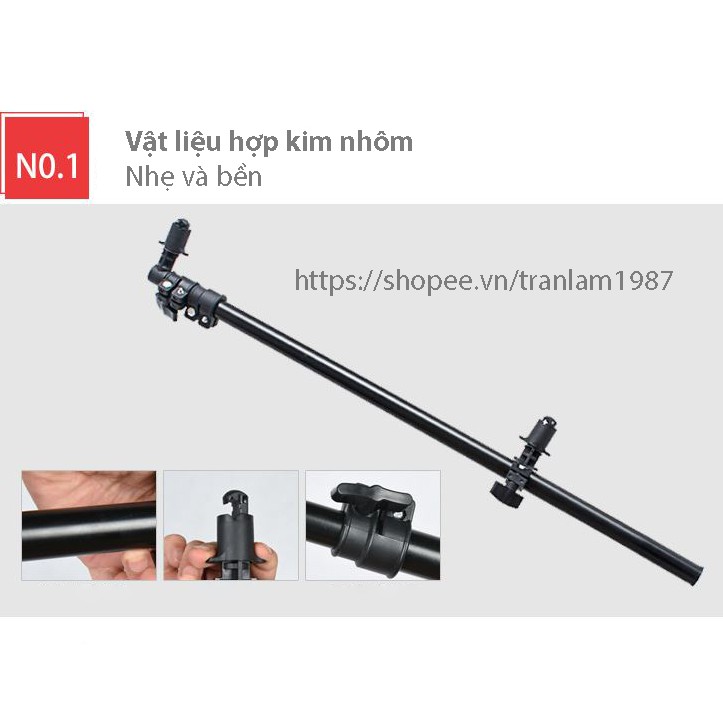 Tay boom treo tấm hắt sáng 170cm kèm chân đèn 2m