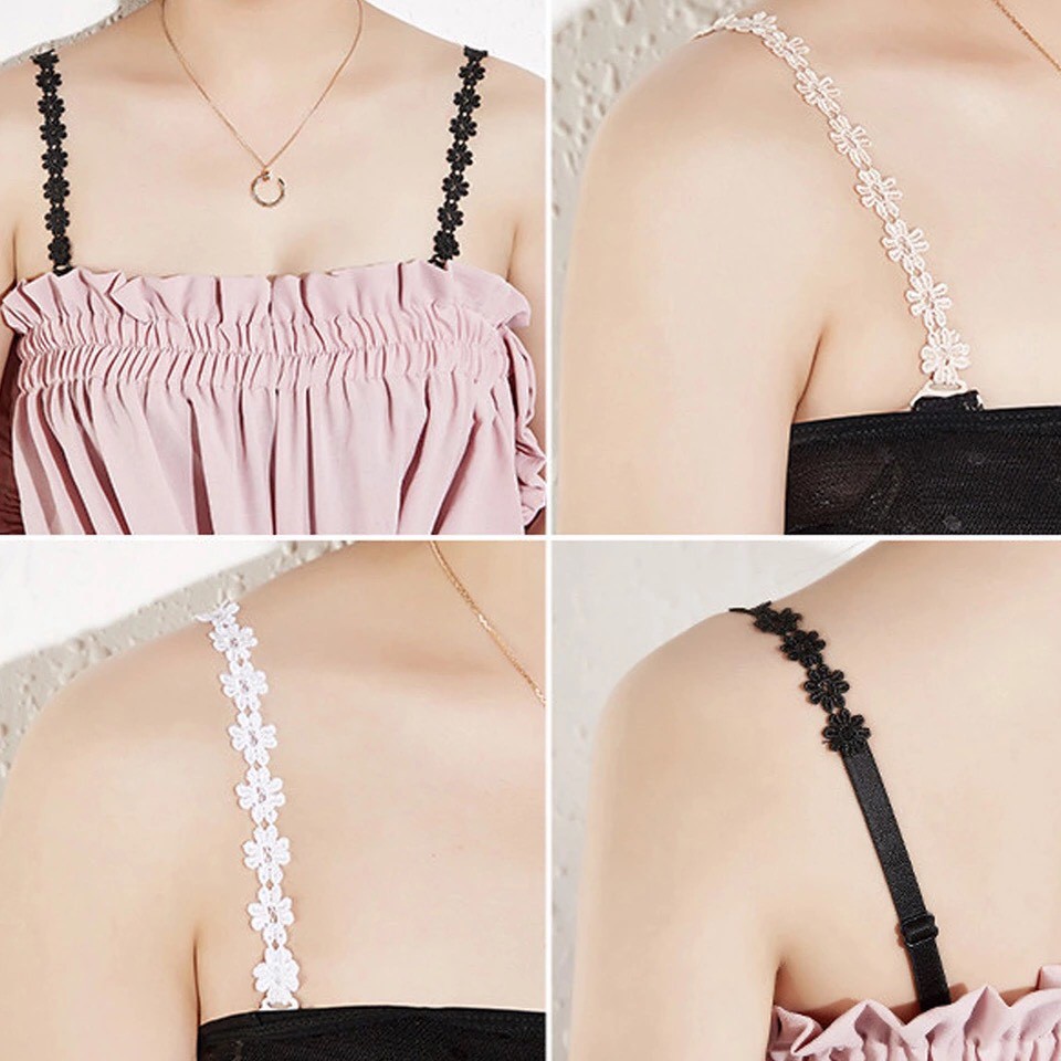 DÂY ÁO NGỰC HOA CO GIÃN PHỐI ĐỒ CỰC DỄ THƯƠNG