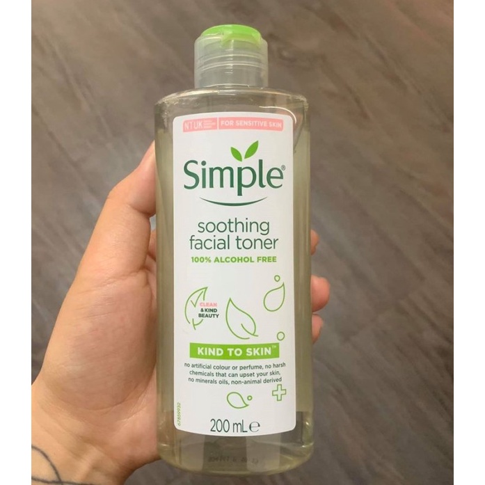 Nước Tẩy Trang Simple Micellar Cleansing Water 200ml - Nguồn Gốc Thiên Nhiên- Không Chứa Cồn