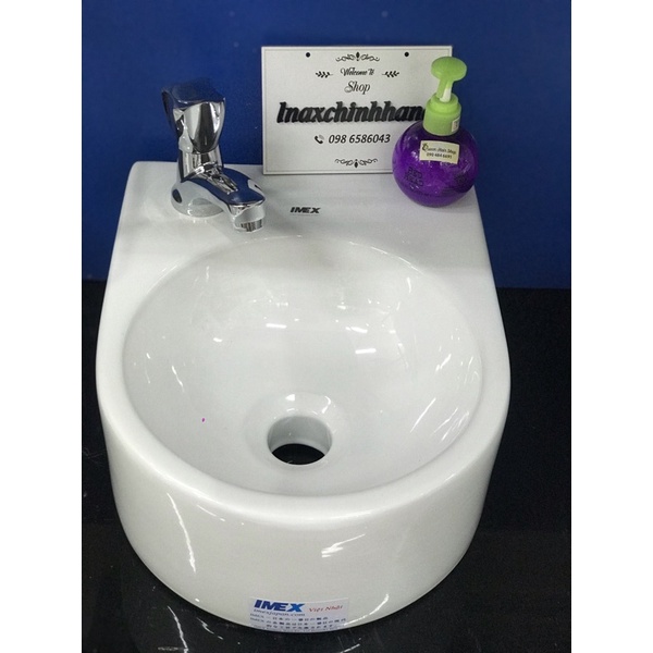 Lavabo IMEX mini nhỏ đẹp treo tường hoặc để bàn dành cho phòng nhỏ - bảo hành sứ 10 năm